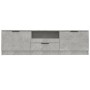 Mueble de TV madera contrachapada gris hormigón 140x35x40 cm en Muebles TV | Comprar online en Foru.es