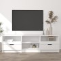 Mueble para TV madera contrachapada blanco 150x33,5x45 cm en Muebles TV | Comprar online en Foru.es
