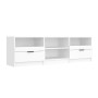 Mueble para TV madera contrachapada blanco 150x33,5x45 cm en Muebles TV | Comprar online en Foru.es