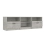 Mueble de TV madera contrachapada gris hormigón 150x33,5x45 cm en Muebles TV | Comprar online en Foru.es