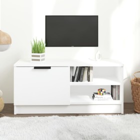Mueble para TV madera contrachapada blanco 80x35x36,5 cm en Muebles TV | Comprar online en Foru.es