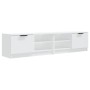 Mueble para TV 2 pzas madera contrachapada blanco 80x35x36,5 cm en Muebles TV | Comprar online en Foru.es