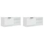 Mueble para TV 2 pzas madera contrachapada blanco 80x35x36,5 cm en Muebles TV | Comprar online en Foru.es