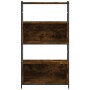 Estantería hierro madera ingeniería roble ahumado 80x30x145,5cm de vidaXL, Librerías y estanterías - Ref: Foro24-832800, Prec...