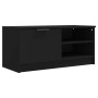 Mueble para TV madera contrachapada negro 80x35x36,5 cm en Muebles TV | Comprar online en Foru.es