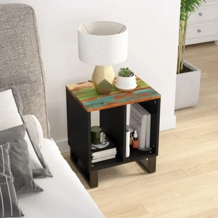Mesa auxiliar madera reciclada y contrachapada 40x31x46 cm de vidaXL, Mesitas de noche - Ref: Foro24-350646, Precio: 47,42 €,...