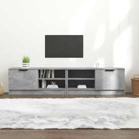 Mueble de TV 2 pzas madera contrachapada hormigón 80x35x36,5 cm en Muebles TV | Comprar online en Foru.es
