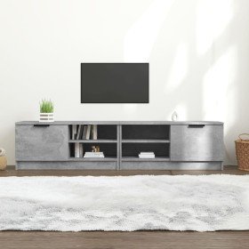 Mueble de TV 2 pzas madera contrachapada hormigón 80x35x36,5 cm en Muebles TV | Comprar online en Foru.es