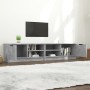 Mueble de TV 2 pzas madera contrachapada hormigón 80x35x36,5 cm en Muebles TV | Comprar online en Foru.es