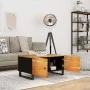 Mesa de centro madera maciza acacia y contrachapada 80x50x40 cm de vidaXL, Mesas de centro - Ref: Foro24-350637, Precio: 82,9...