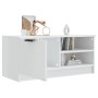 Mueble de TV madera contrachapada blanco brillante 80x35x36,5cm en Muebles TV | Comprar online en Foru.es