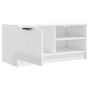 Mueble de TV madera contrachapada blanco brillante 80x35x36,5cm en Muebles TV | Comprar online en Foru.es