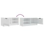 Mueble de TV madera contrachapada blanco brillante 80x35x36,5cm en Muebles TV | Comprar online en Foru.es