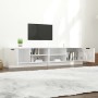 Mueble TV 2 pzs madera contrachapada blanco brillo 80x35x36,5cm en Muebles TV | Comprar online en Foru.es