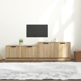 Mueble de TV madera contrachapada roble Sonoma 158,5x36x45 cm en Muebles TV | Comprar online en Foru.es
