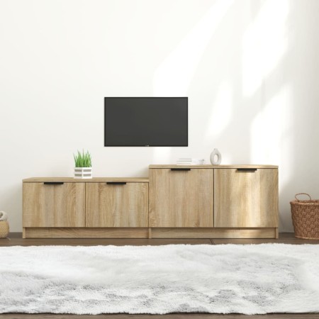 Mueble de TV madera contrachapada roble Sonoma 158,5x36x45 cm en Muebles TV | Comprar online en Foru.es
