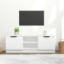 Mueble de TV madera contrachapada blanco 102x35x36,5 cm en Muebles TV | Comprar online en Foru.es