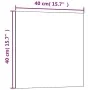 Pizarra magnética de pared vidrio templado negro 40x40 cm de vidaXL, Pizarras blancas - Ref: Foro24-347934, Precio: 21,34 €, ...