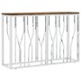 Mesa consola acero inoxidable y madera maciza reciclada de vidaXL, Mesas auxiliares - Ref: Foro24-350029, Precio: 180,24 €, D...