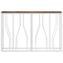 Mesa consola acero inoxidable y madera maciza reciclada de vidaXL, Mesas auxiliares - Ref: Foro24-350029, Precio: 180,24 €, D...