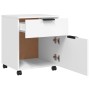 Archivador con ruedas madera contrachapada blanco 45x38x54 cm en Armarios y almacenamiento | Comprar online en Foru.es