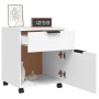 Archivador con ruedas madera contrachapada blanco 45x38x54 cm en Armarios y almacenamiento | Comprar online en Foru.es