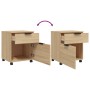 Archivador ruedas madera contrachapada roble Sonoma 45x38x54 cm en Armarios y almacenamiento | Comprar online en Foru.es