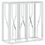 Mesa consola acero inoxidable y vidrio 70x30x70 cm de vidaXL, Mesas auxiliares - Ref: Foro24-350033, Precio: 170,48 €, Descue...