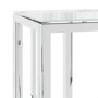 Mesa consola acero inoxidable y vidrio 70x30x70 cm de vidaXL, Mesas auxiliares - Ref: Foro24-350033, Precio: 173,74 €, Descue...