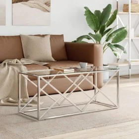 Stainless steel and glass coffee table 110x45x45 cm by vidaXL, Coffee table - Ref: Foro24-349961, Price: 129,91 €, Discount: %