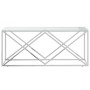 Mesa de centro acero inoxidable y vidrio 110x45x45 cm de vidaXL, Mesas de centro - Ref: Foro24-349961, Precio: 131,71 €, Desc...