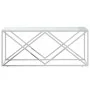 Mesa de centro acero inoxidable y vidrio 110x45x45 cm de vidaXL, Mesas de centro - Ref: Foro24-349961, Precio: 129,91 €, Desc...