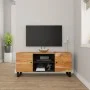 Mueble de TV madera maciza de acacia 105x33x46 cm de vidaXL, Muebles TV - Ref: Foro24-345221, Precio: 124,07 €, Descuento: %