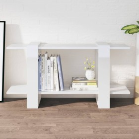 Estantería madera contrachapada blanco brillante 100x30x51 cm en Librerías y estanterías | Comprar online en Foru.es