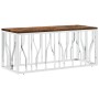 Mesa de centro acero inoxidable y madera maciza reciclada de vidaXL, Mesas de centro - Ref: Foro24-350053, Precio: 116,37 €, ...
