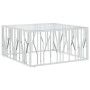 Mesa de centro acero inoxidable y vidrio 100x100x50 cm de vidaXL, Mesas de centro - Ref: Foro24-350065, Precio: 221,60 €, Des...