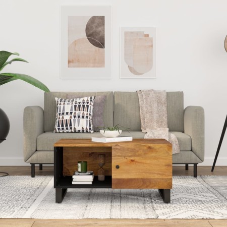 Mesa de centro madera maciza mango y contrachapada 80x50x40 cm de vidaXL, Mesas de centro - Ref: Foro24-350635, Precio: 94,53...
