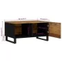 Mesa de centro madera maciza mango y contrachapada 80x50x40 cm de vidaXL, Mesas de centro - Ref: Foro24-350635, Precio: 93,33...