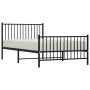 Estructura de cama con cabecero y estribo metal negro 107x203cm de vidaXL, Camas y somieres - Ref: Foro24-350878, Precio: 87,...