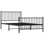 Estructura de cama con cabecero y estribo metal negro 107x203cm de vidaXL, Camas y somieres - Ref: Foro24-350878, Precio: 87,...