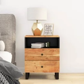 Acacia wood bedside table plywood 50x33x62 cm by vidaXL, Nightstands - Ref: Foro24-350665, Price: 124,34 €, Discount: %