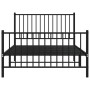 Estructura de cama con cabecero y estribo metal negro 107x203cm de vidaXL, Camas y somieres - Ref: Foro24-350878, Precio: 87,...