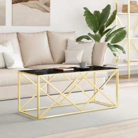 Mesa de centro acero inoxidable y vidrio 110x45x45 cm de vidaXL, Mesas de centro - Ref: Foro24-349964, Precio: 157,99 €, Desc...