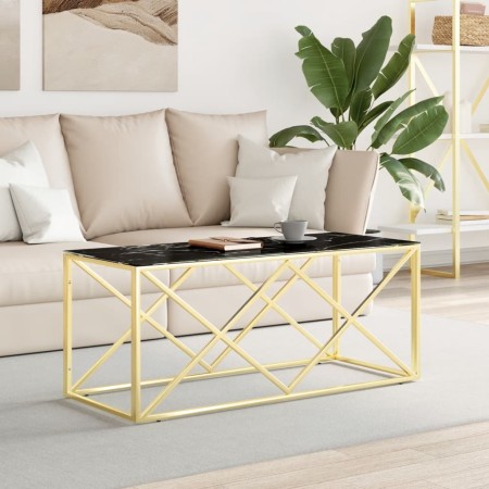 Mesa de centro acero inoxidable y vidrio 110x45x45 cm de vidaXL, Mesas de centro - Ref: Foro24-349964, Precio: 157,99 €, Desc...
