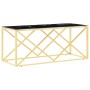 Mesa de centro acero inoxidable y vidrio 110x45x45 cm de vidaXL, Mesas de centro - Ref: Foro24-349964, Precio: 157,99 €, Desc...