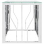 Mesa de centro acero inoxidable y vidrio 110x45x45 cm de vidaXL, Mesas de centro - Ref: Foro24-350049, Precio: 162,01 €, Desc...