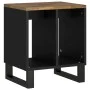 Mesa auxiliar madera maciza mango y tecnológica 40x31x46 cm de vidaXL, Mesitas de noche - Ref: Foro24-350647, Precio: 36,48 €...
