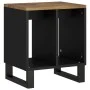 Mesa auxiliar madera maciza mango y tecnológica 40x31x46 cm de vidaXL, Mesitas de noche - Ref: Foro24-350647, Precio: 36,48 €...