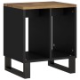 Mesa auxiliar madera maciza mango y tecnológica 40x31x46 cm de vidaXL, Mesitas de noche - Ref: Foro24-350647, Precio: 41,12 €...