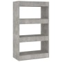Estantería/divisor madera ingeniería gris hormigón 60x30x103 cm en Librerías y estanterías | Comprar online en Foru.es